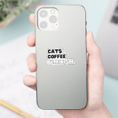 Katten Koffiefeminisme Sticker (Telefoon)