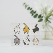 Katten kont kruissteek feestdagenkaart (Staand voorkant)