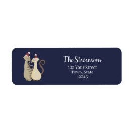 Katten Koppel Kerstmis Etiket
