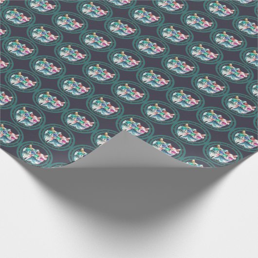 katten koppel valentine Day Funny Cadeaupapier (Hoek)