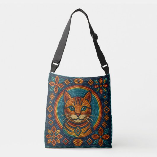 Katten kraalontwerp crossbody tas (Voorkant)