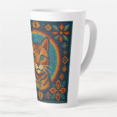 Katten kraalontwerp latte mok (Rechterhoek)