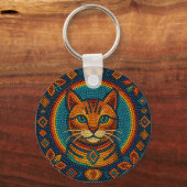 Katten kraalontwerp sleutelhanger (Voorkant)