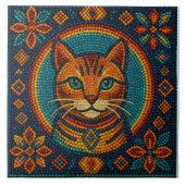 Katten kraalontwerp tegeltje (Voorkant)