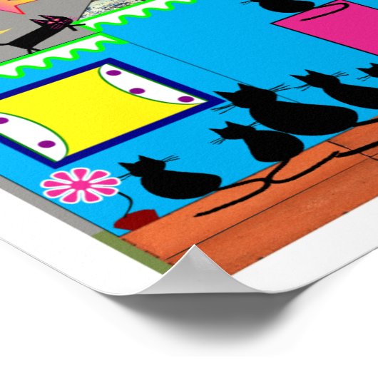 KATTEN KRAWLEREN overal Poster (Hoek)