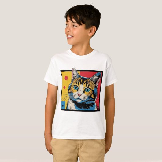 Katten kunst ontwerp #1 t-shirt (Voorkant volledig)