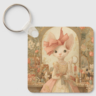 Katten – Kunstportret van Victoriaanse Kat - MIss Sleutelhanger