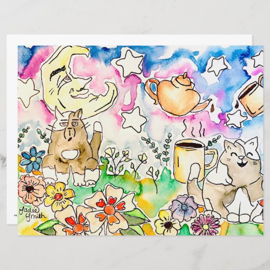 Katten kunstprint (Voorkant / Achterkant)