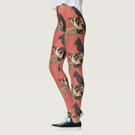 Katten, kunstschilderij van Theophile Steinlen Leggings