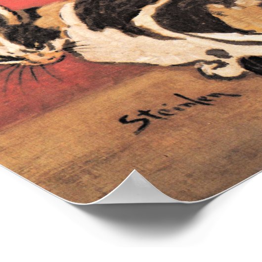 Katten, kunstschilderij van Theophile Steinlen Poster (Hoek)