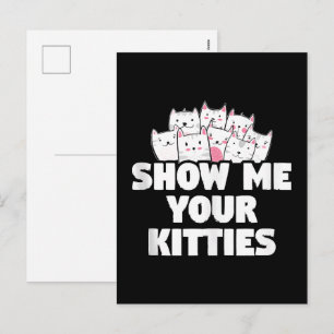 Katten Laat Me Je Kittens Zien Feestdagenkaart