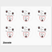  katten Laat Paw Prints op onze harten Ronde Sticker (Vel)