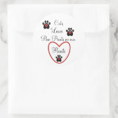  katten Laat Paw Prints op onze harten Ronde Sticker (Tas)