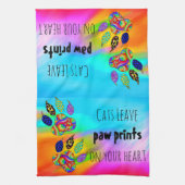 Katten Laat Paw Prints Op Uw Hart Keuken Handdoek (Verticaal)