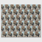 Katten langzaam dansen op Cobblestone Street Cadeaupapier (Vlak)