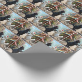 Katten langzaam dansen op Cobblestone Street Cadeaupapier (Hoek)