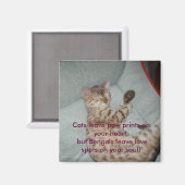 Katten laten pootafdrukken achter op je hart, maar magneet (Voorkant / Achterkant)