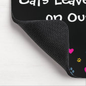 Katten laten verf afdrukken op ons hart muismat (Hoek)