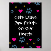 Katten laten verf afdrukken op ons hart poster (Voorkant)