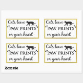 Katten laten verfdrukken op je hart rechthoekige sticker (Vel)