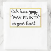 Katten laten verfdrukken op je hart rechthoekige sticker (Tas)