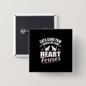 Katten laten verfdrukken op je hart vierkante button 5,1 cm (Voorkant /achterkant)