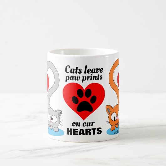 Katten laten verfdrukken op onze HEARTS Cute Cats  Koffiemok (Center)