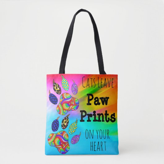 Katten laten verfdrukken op uw hartverwarmde Canva Tote Bag (Voorkant)