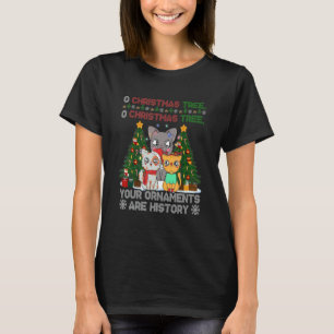 Katten Lelijke Boom Kerstversiering 're Geschieden T-shirt
