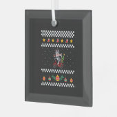 Katten lelijke kerst glas ornament (Voorkant links)