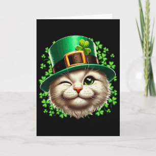 Katten Leprechaun Hoed St Patricks Dag Kitten Sham Kaart