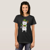 Katten Leprechaun Katten Klavertje St. Patrick's D T-shirt (Voorkant volledig)