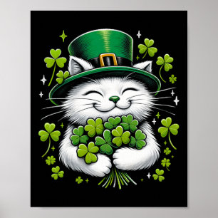 Katten Leprechaun Klaver St. Patricks Dag Vrouwen Poster