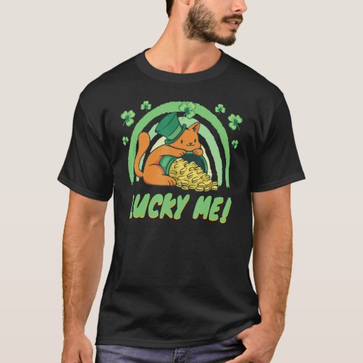 Katten Leprechaun St. Patrick's Day-viering T-shirt (Voorkant)