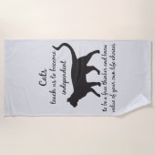 Katten leren ons Spirit Animal Totem Strandlaken (Voorkant)