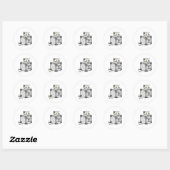 Katten lezen boek ronde sticker (Vel)