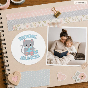 Katten Lezen een Boek Schattige Katten Boekliefheb Ronde Sticker