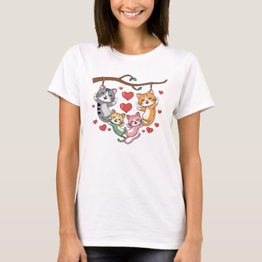Katten Liefde T-shirt (Voorkant)