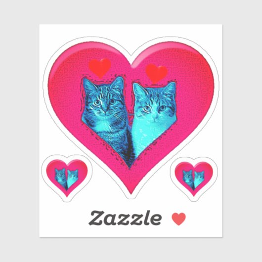 KATTEN LIEFHEBBEN STICKER (Vel)