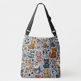 Katten Liefhebber Doodle Cross-body tas