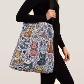 Katten Liefhebber Doodle Cross-body tas (Dichtbij)