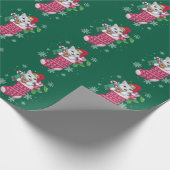 Katten Liefhebber Kerst Grappige katten Eigenaar Cadeaupapier (Hoek)