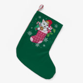 Katten Liefhebber Kerst Grappige katten Eigenaar Kleine Kerstsok (Voorkant (Hangend))
