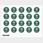 Katten Liefhebber Kerst Grappige katten Eigenaar Ronde Sticker (Vel)