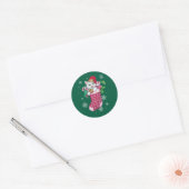 Katten Liefhebber Kerst Grappige katten Eigenaar Ronde Sticker (Envelop)