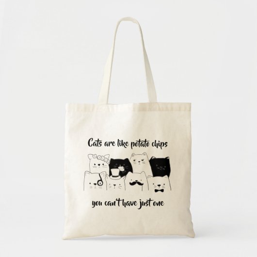 Katten lijken op aardappelchips / / / kattedoekje tote bag (Voorkant)