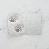 Katten likt poot die is ondergedompeld in kerst mo feestdagen kaart (Binnen)