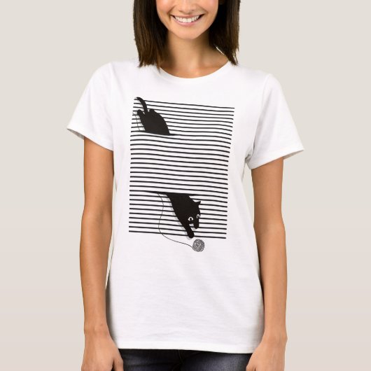 Katten lopen t-shirt (Voorkant)