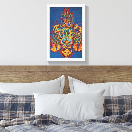 Katten, Louis Wain Canvas Afdruk (Insitu (Slaapkamer))