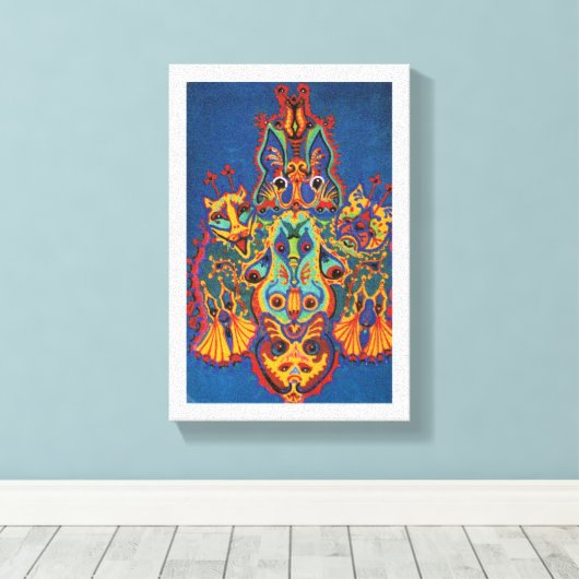 Katten, Louis Wain Canvas Afdruk (Insitu (Houten vloer))